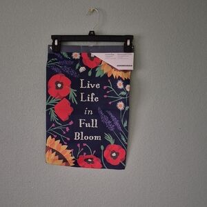 Vibrant Floral Tapestry with Inspirational Message